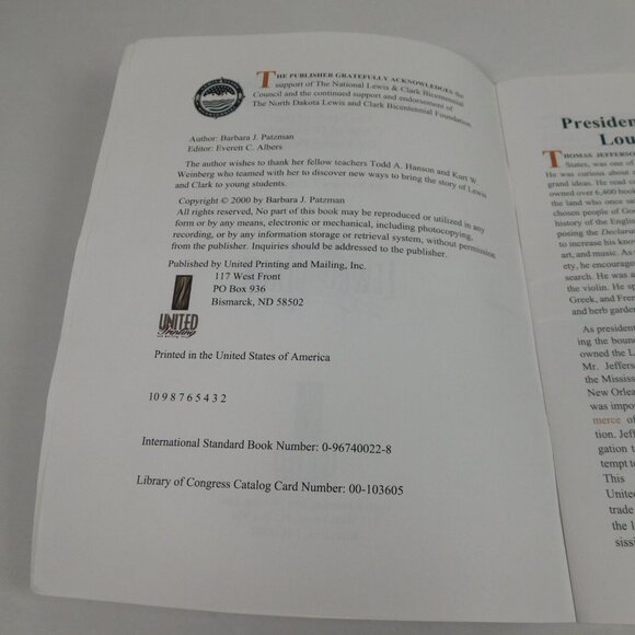 Would You Have Gone With Lewis And Clark? By Barbara J. Patzman Paperback Cover - Picture 4 of 12